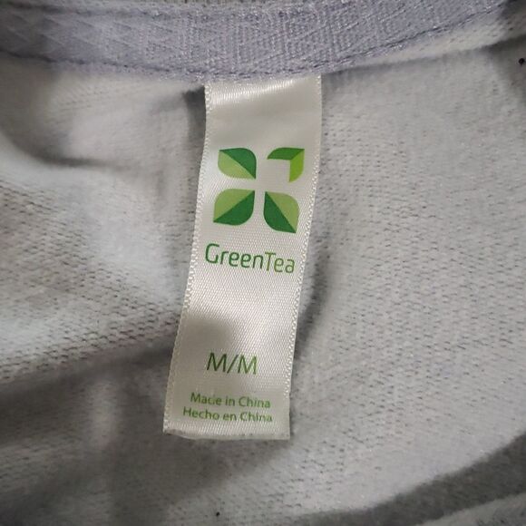 Green Tea Grl Power Girl Power Gray Pullover Sweater Medium - Picture 4 of 5